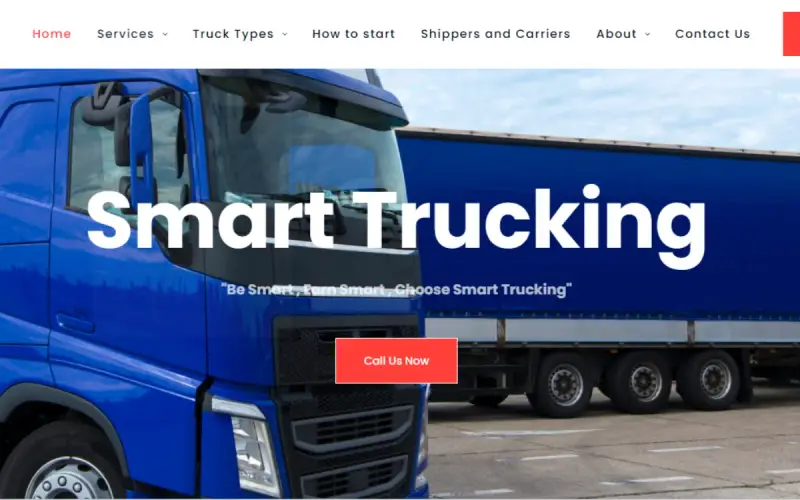 Trucking Services Website Design results